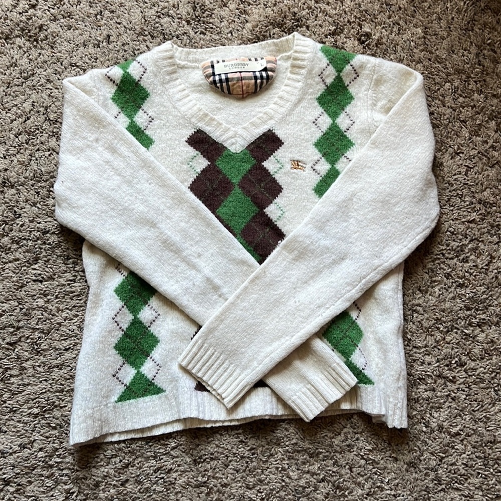Burberry Kids Argyle Sweater